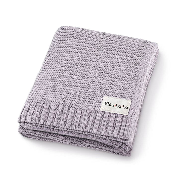 Organic Classic Luxury Knit Baby Swaddle Blanket by Bleu La La