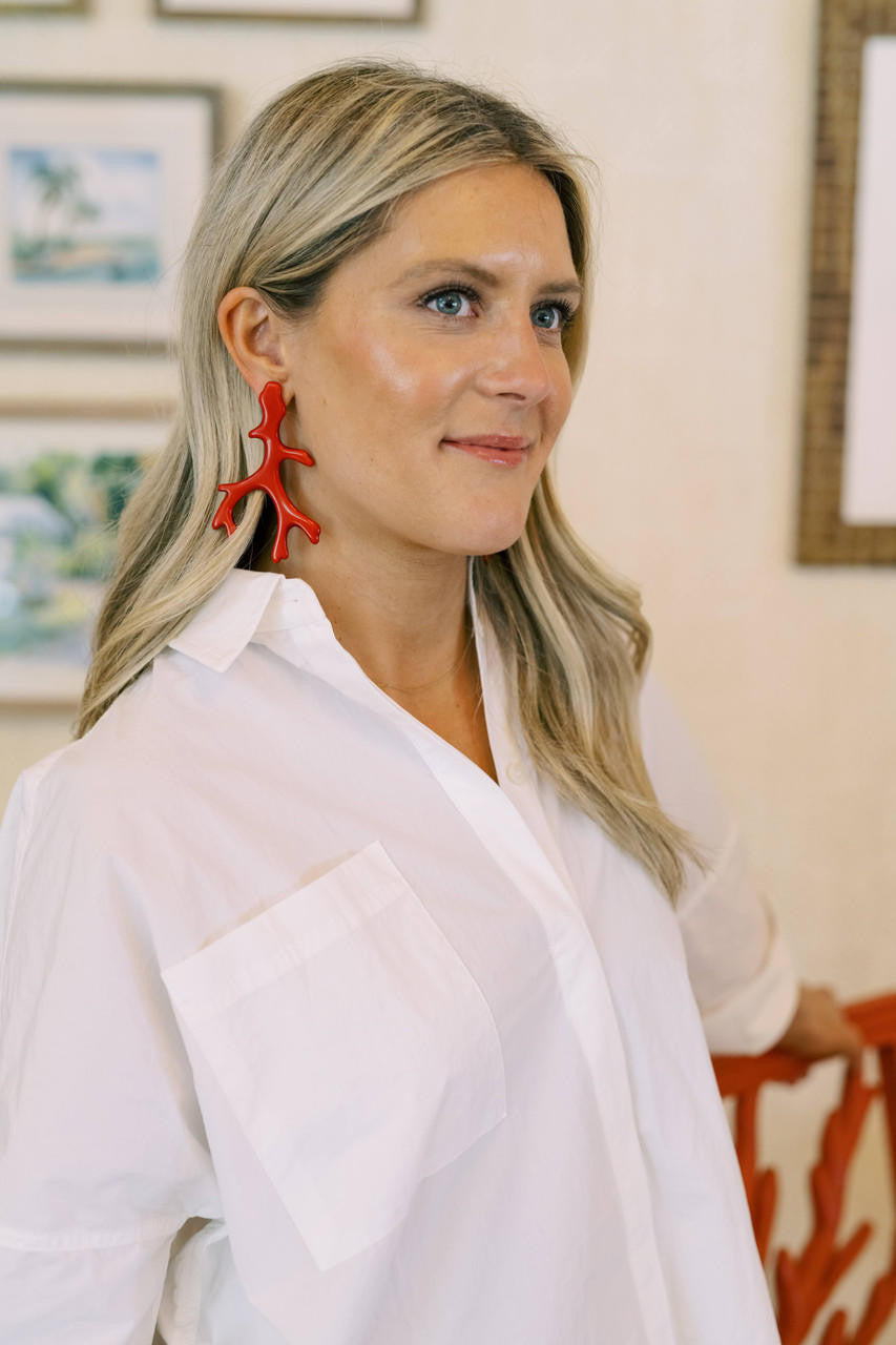 Acrylic Coral Earring - Florida Friends