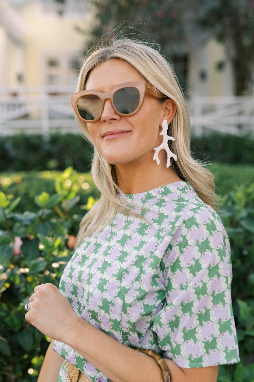 Acrylic Coral Earring - Florida Friends