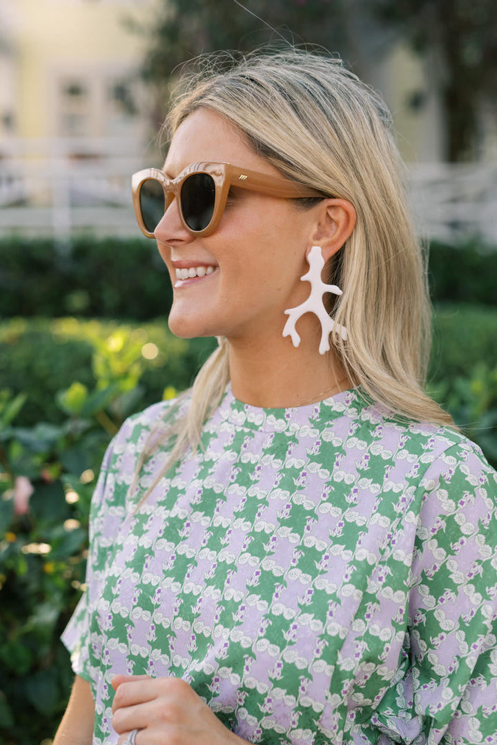Acrylic Coral Earring - Florida Friends