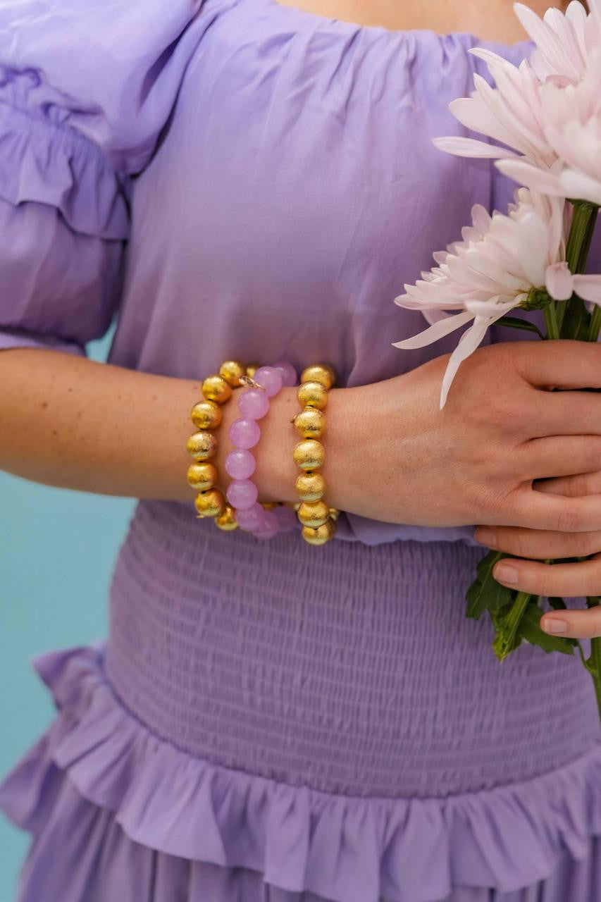 Georgia Beaded Bracelet - Quartz  (6 New Colors)