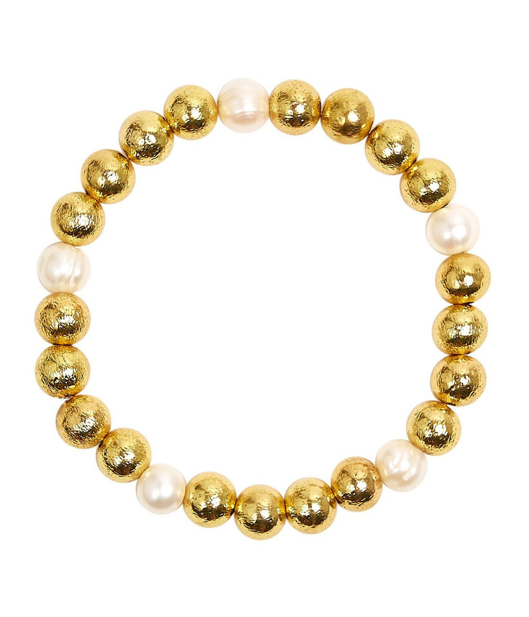 Georgia - Gold  & Freshwater Pearl Beaded Bracelet