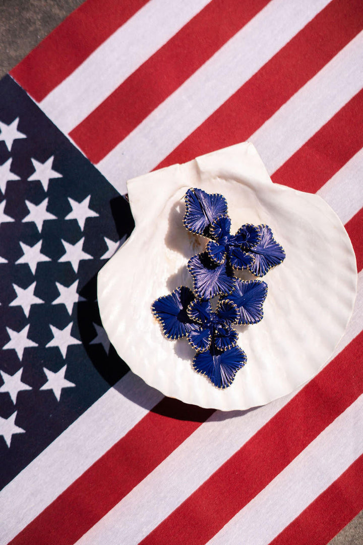 Kaia - Raffia Flower Earring