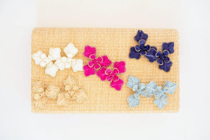 Kaia - Raffia Flower Earring