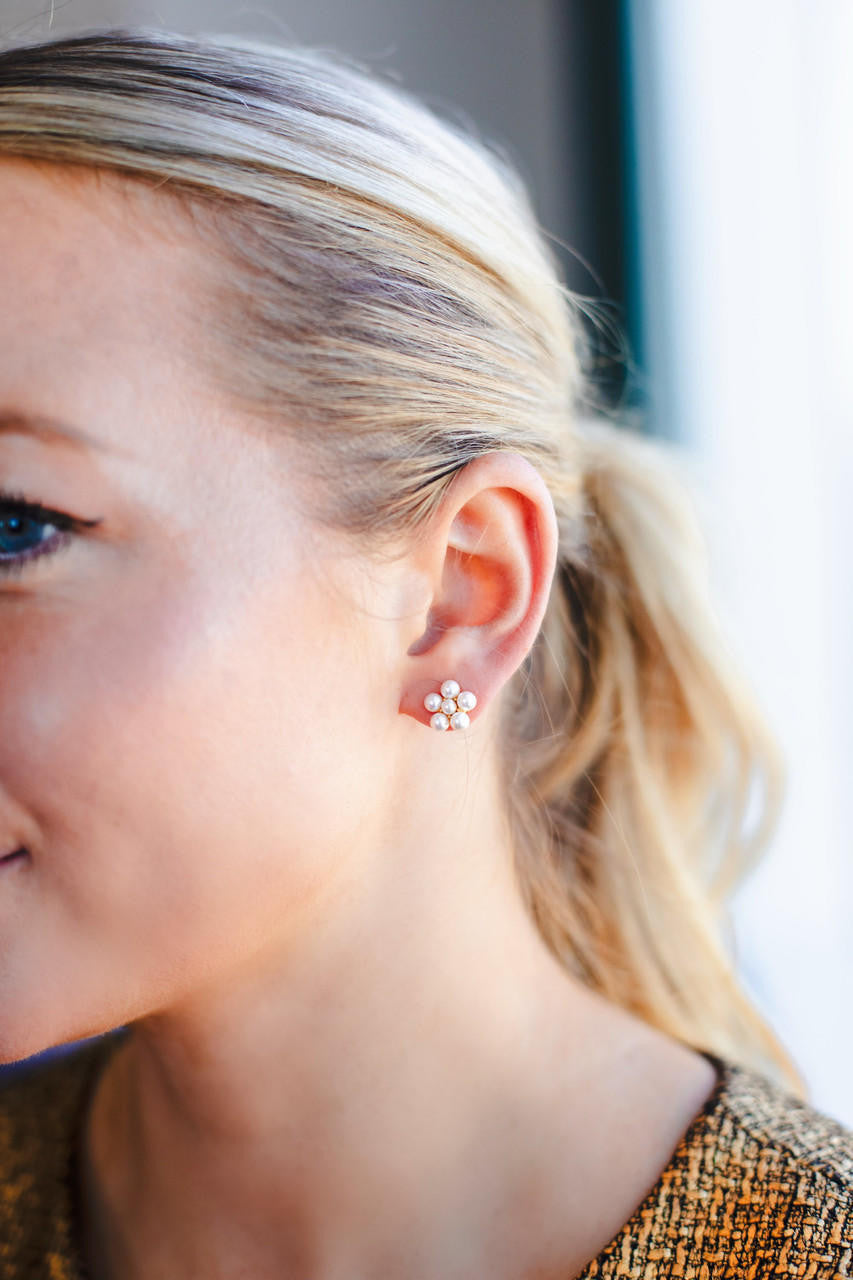 La Fleur - Metal Cluster Stud - Amy Littleson Collection