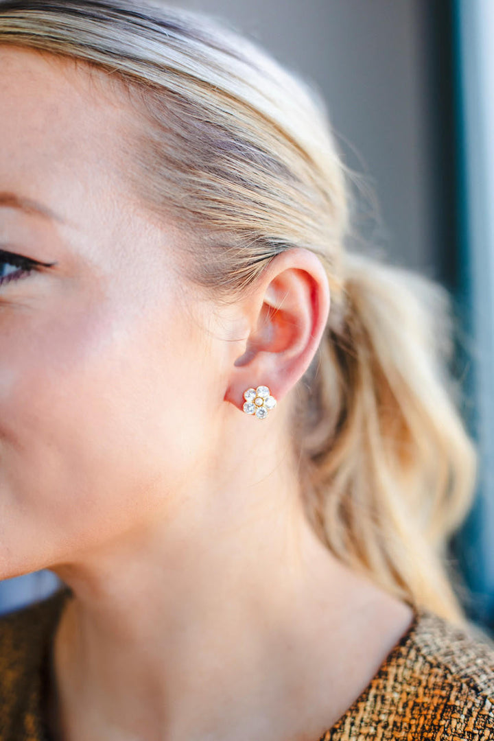 La Fleur - Rhinestone Cluster Stud - Amy Littleson Collection -