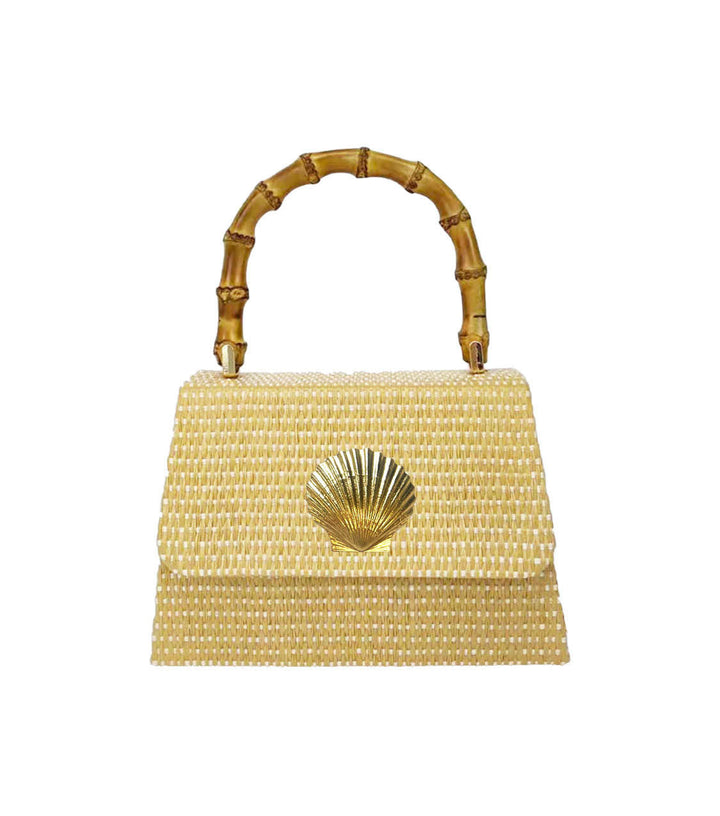 Straw Lulu Bag with Bamboo Handle