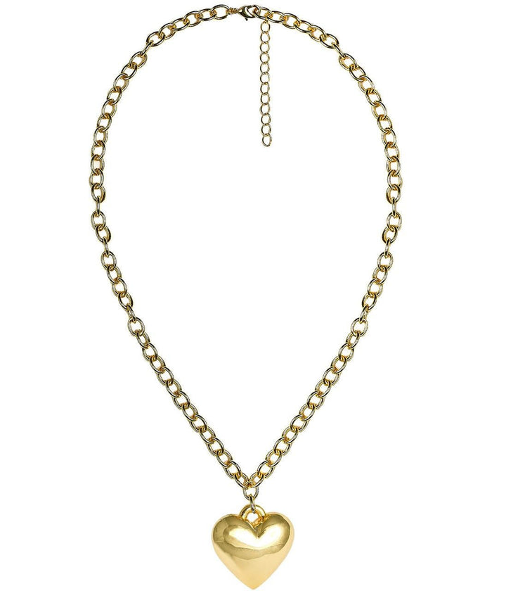 Sienna - Puffy Heart Necklace - 18k Gold Plated