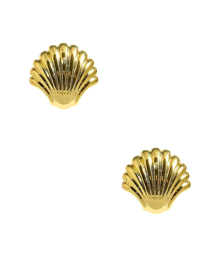 The Meeghan - Gold Shell Stud - 18k Gold Plated - Meeghan Mullin x Lisi Lerch Collection