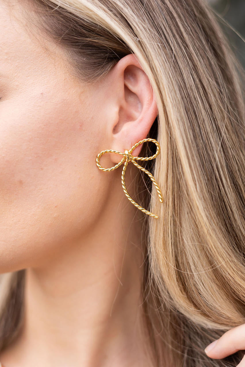 Tory Bow Earring