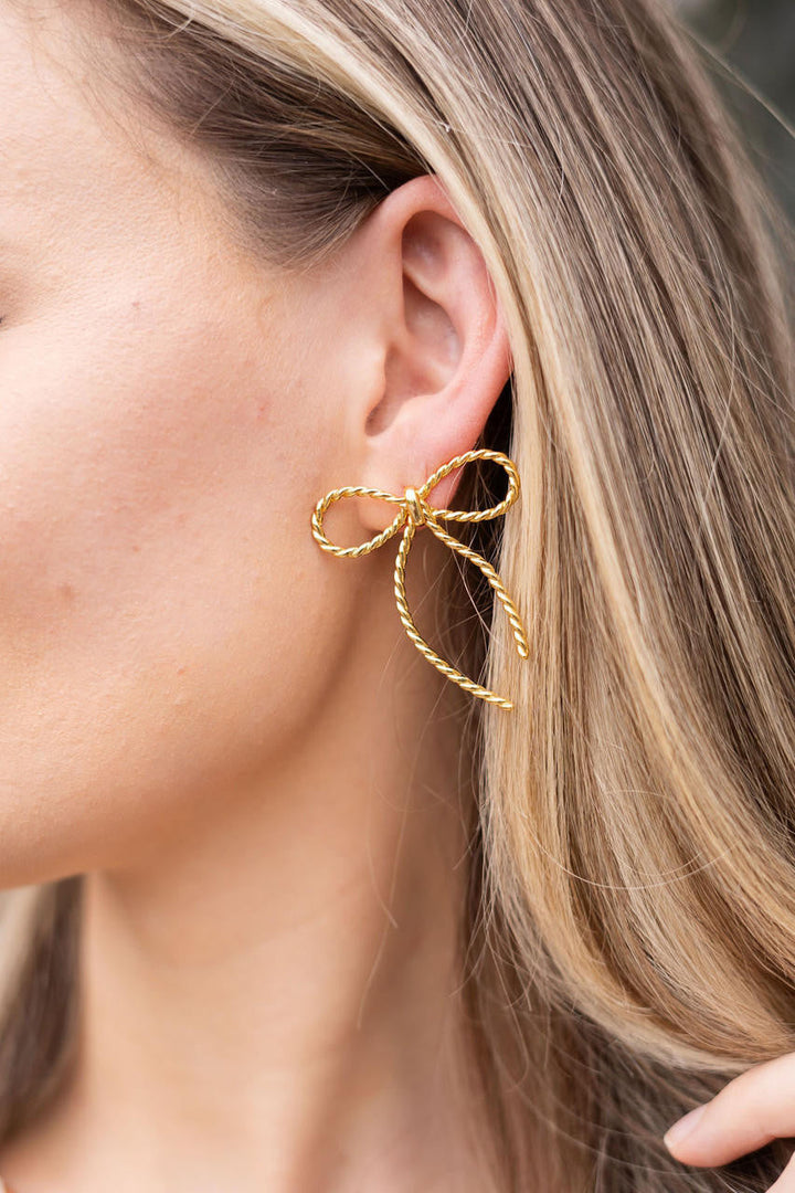 Tory Bow Earring