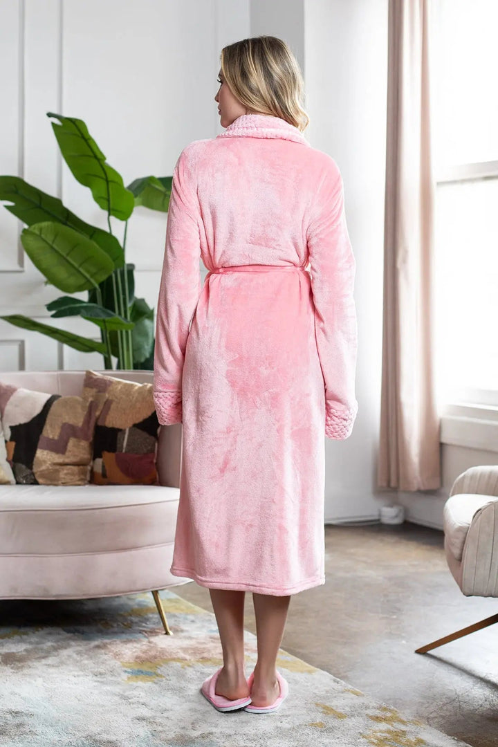 Women's Ultra Soft Fleece Bathrobe by Lotus Linen