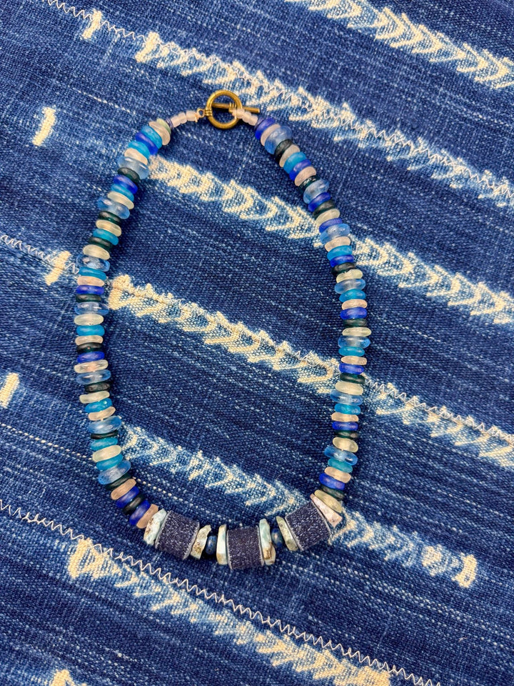 Classic Glass Necklace | Denim