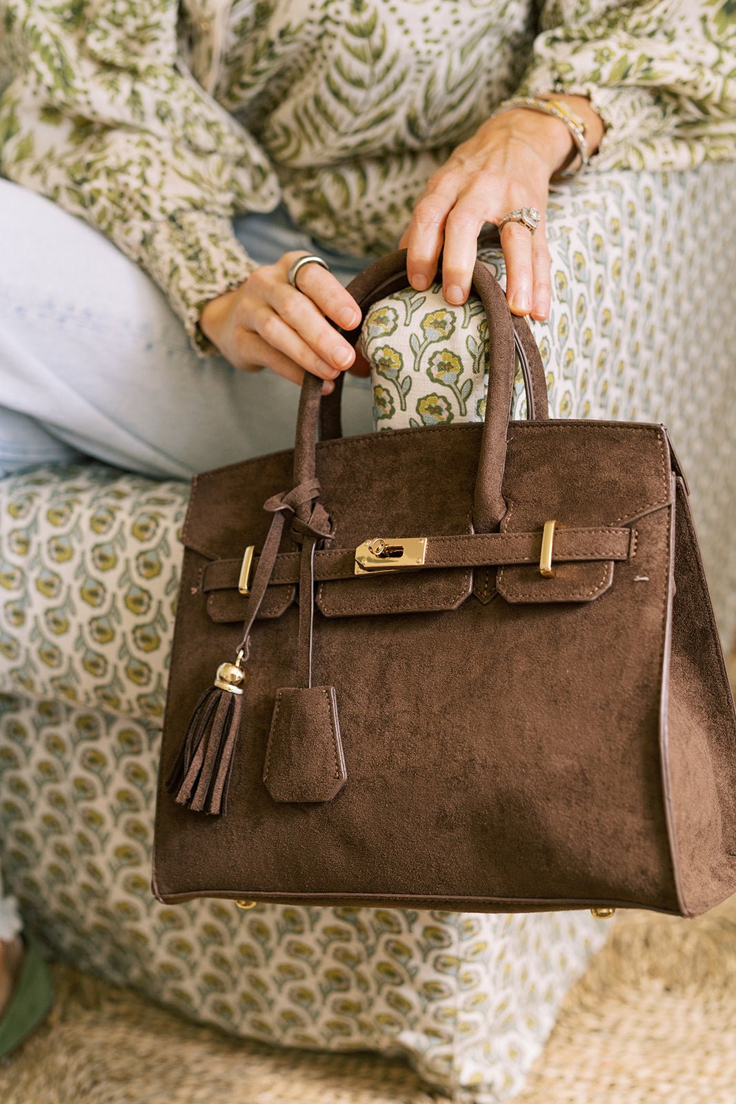 Margo -  Faux Suede Handbag