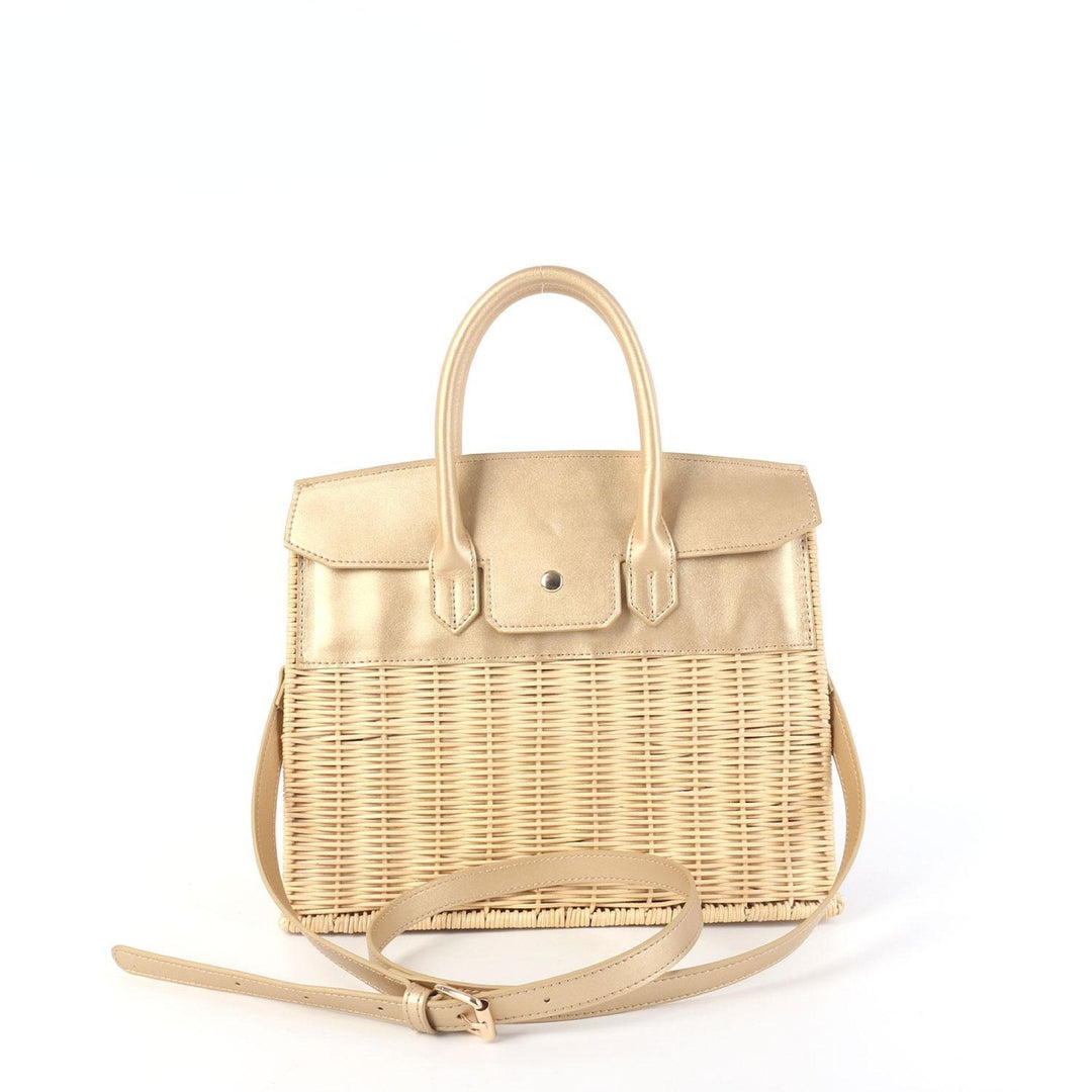 Margo Camel -  Wicker Handbag