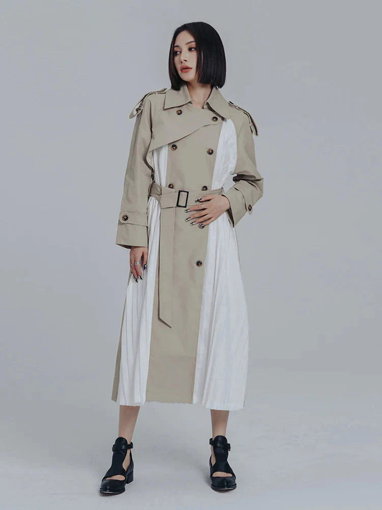 Inspectah Pleated Trench Coat by Marigold Shadows