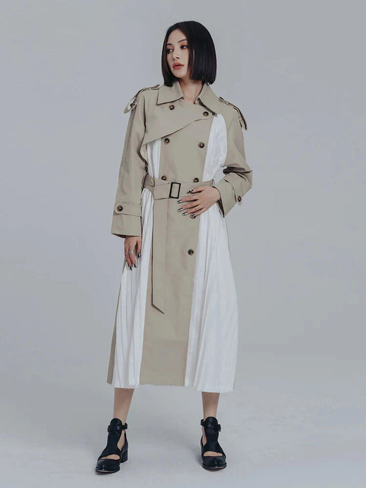 Inspectah Pleated Trench Coat by Marigold Shadows