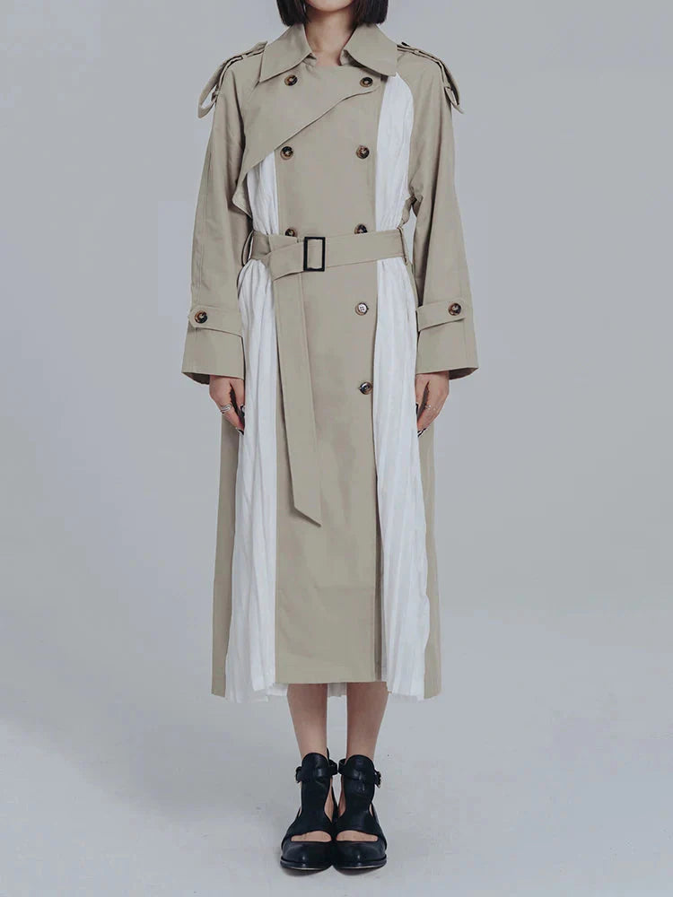 Inspectah Pleated Trench Coat by Marigold Shadows