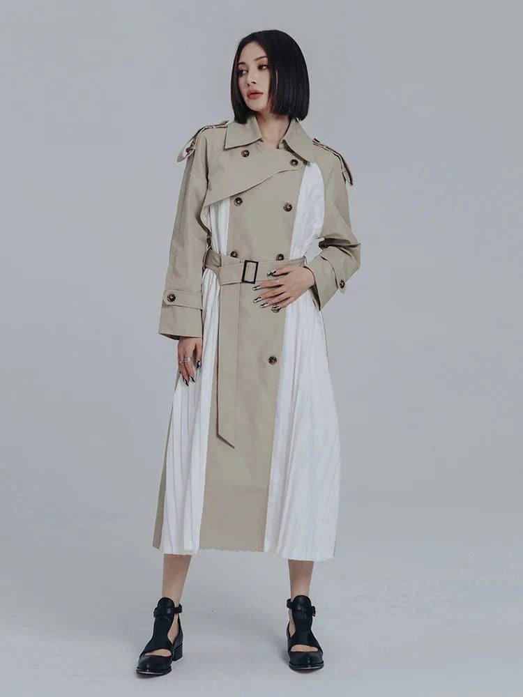 Inspectah Pleated Trench Coat by Marigold Shadows