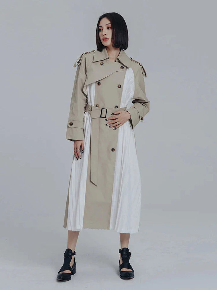 Inspectah Pleated Trench Coat by Marigold Shadows