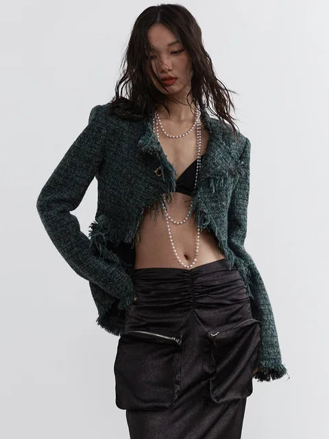 Marriagie Frayed Tweed Jacket by Marigold Shadows