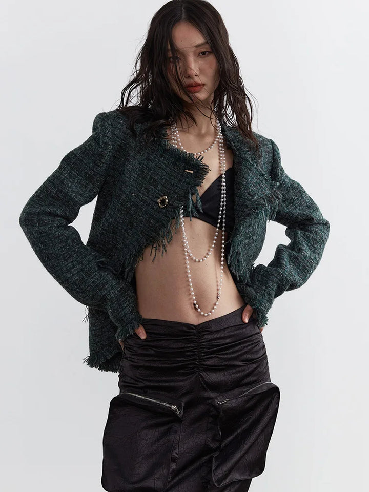 Marriagie Frayed Tweed Jacket by Marigold Shadows