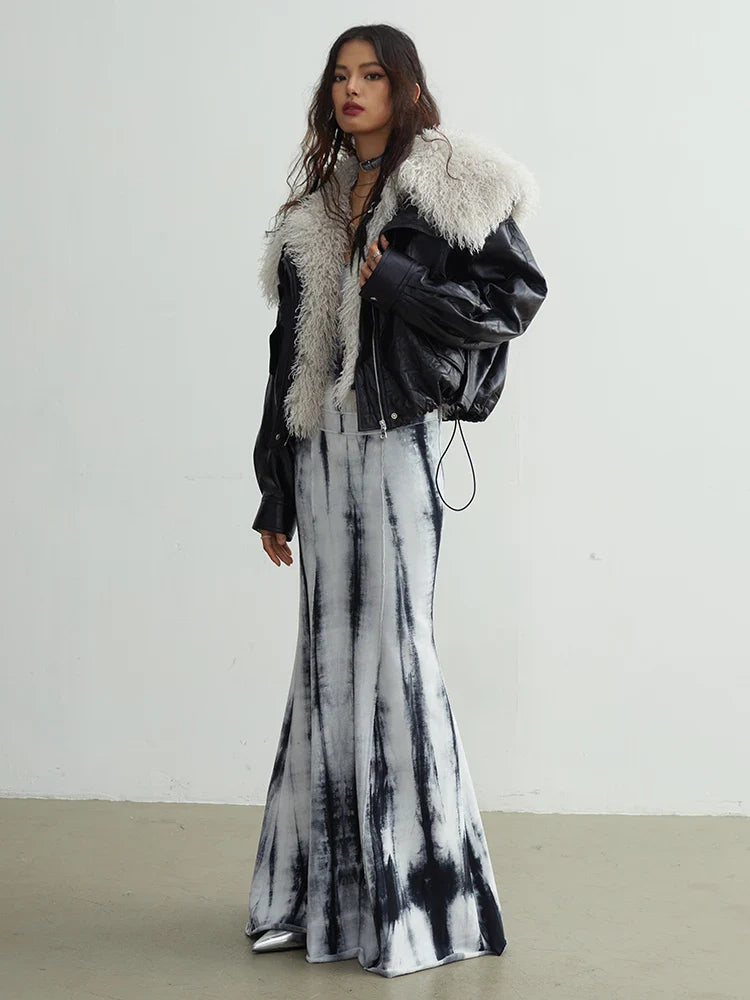 Nursey Vegan Leather Fuzz Jacket by Marigold Shadows