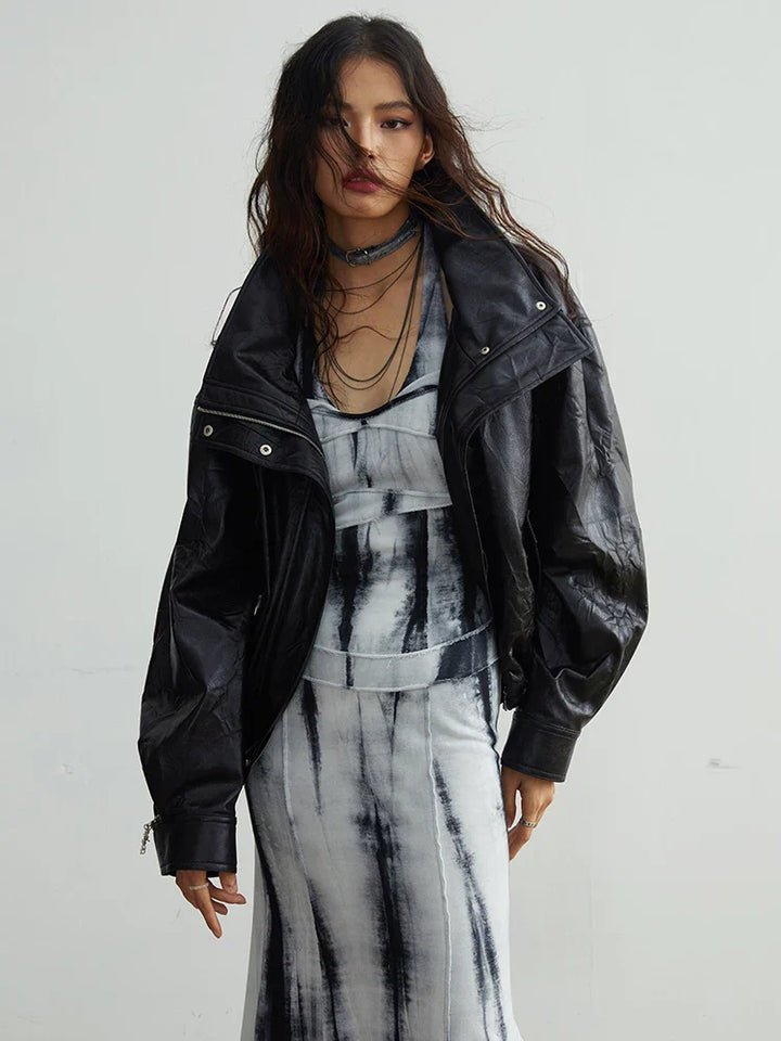 Nursey Vegan Leather Fuzz Jacket by Marigold Shadows