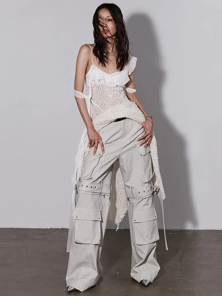 Radat Buckle Cargo Pants by Marigold Shadows