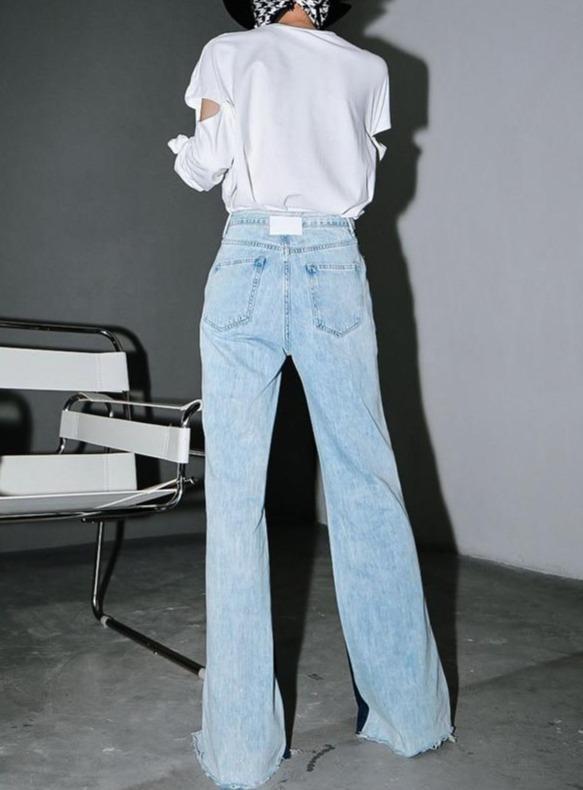 Sawako Loose Denim Wide Leg Pants by Marigold Shadows