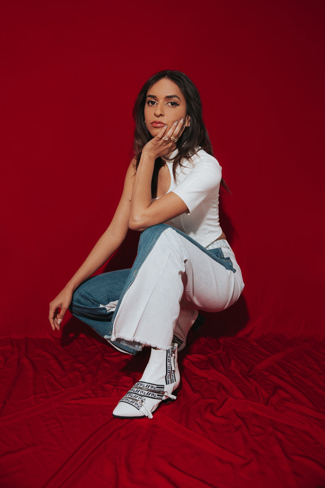 Sawako Loose Denim Wide Leg Pants by Marigold Shadows