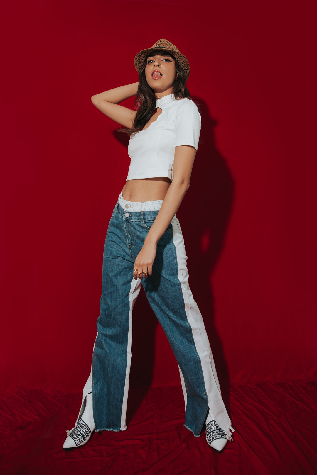 Sawako Loose Denim Wide Leg Pants by Marigold Shadows