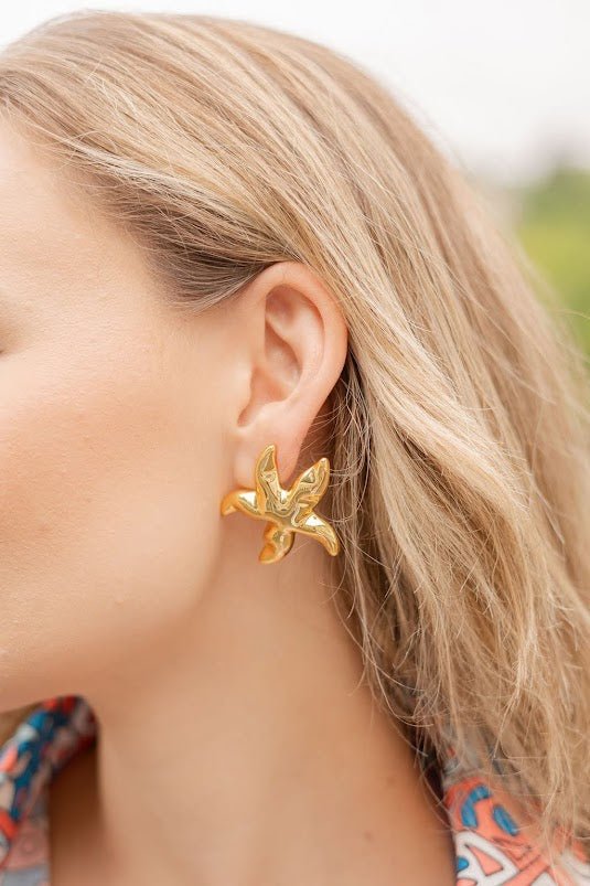Marina Starfish Stud Earring - 18k Gold Plated