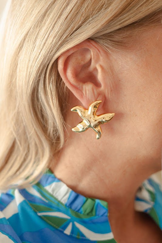 Marina Starfish Stud Earring - 18k Gold Plated