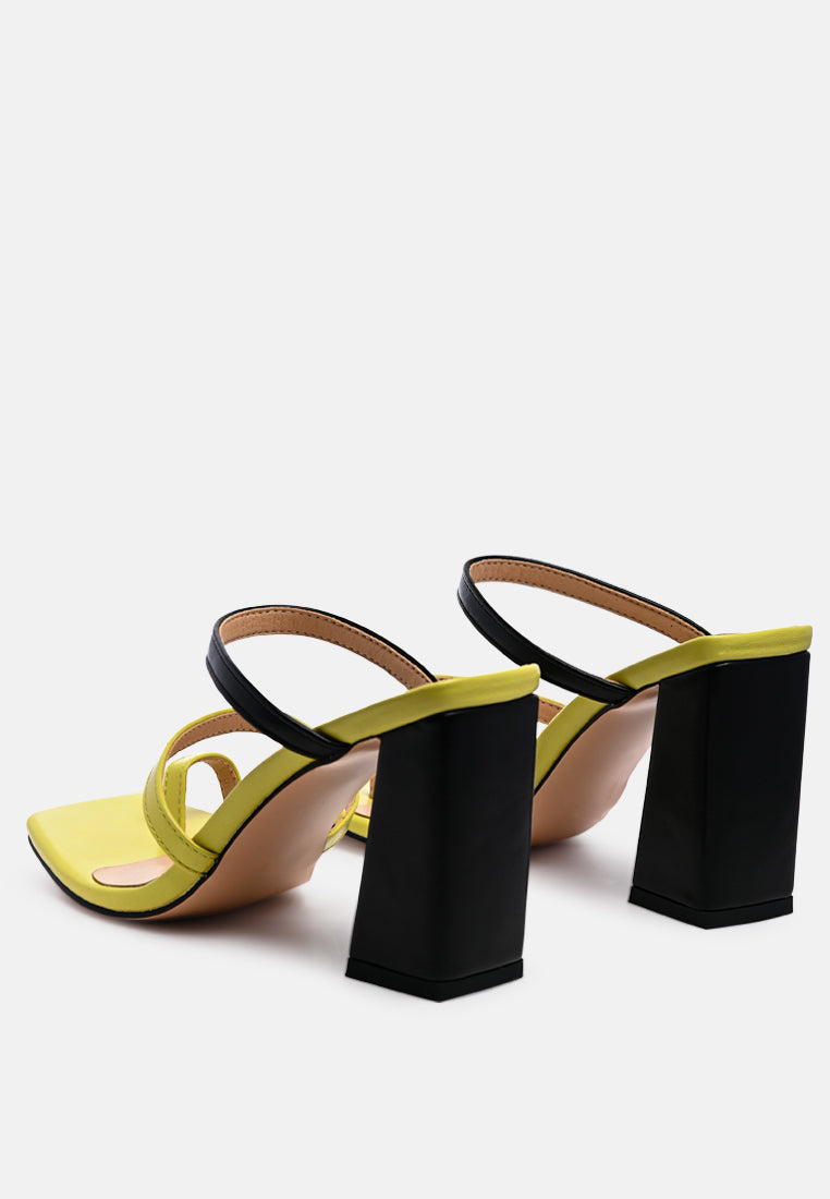 Marve Color Block Heeled Sandals by London Rag