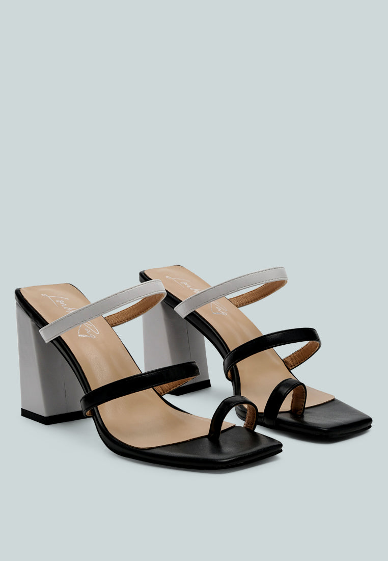 Marve Color Block Heeled Sandals by London Rag