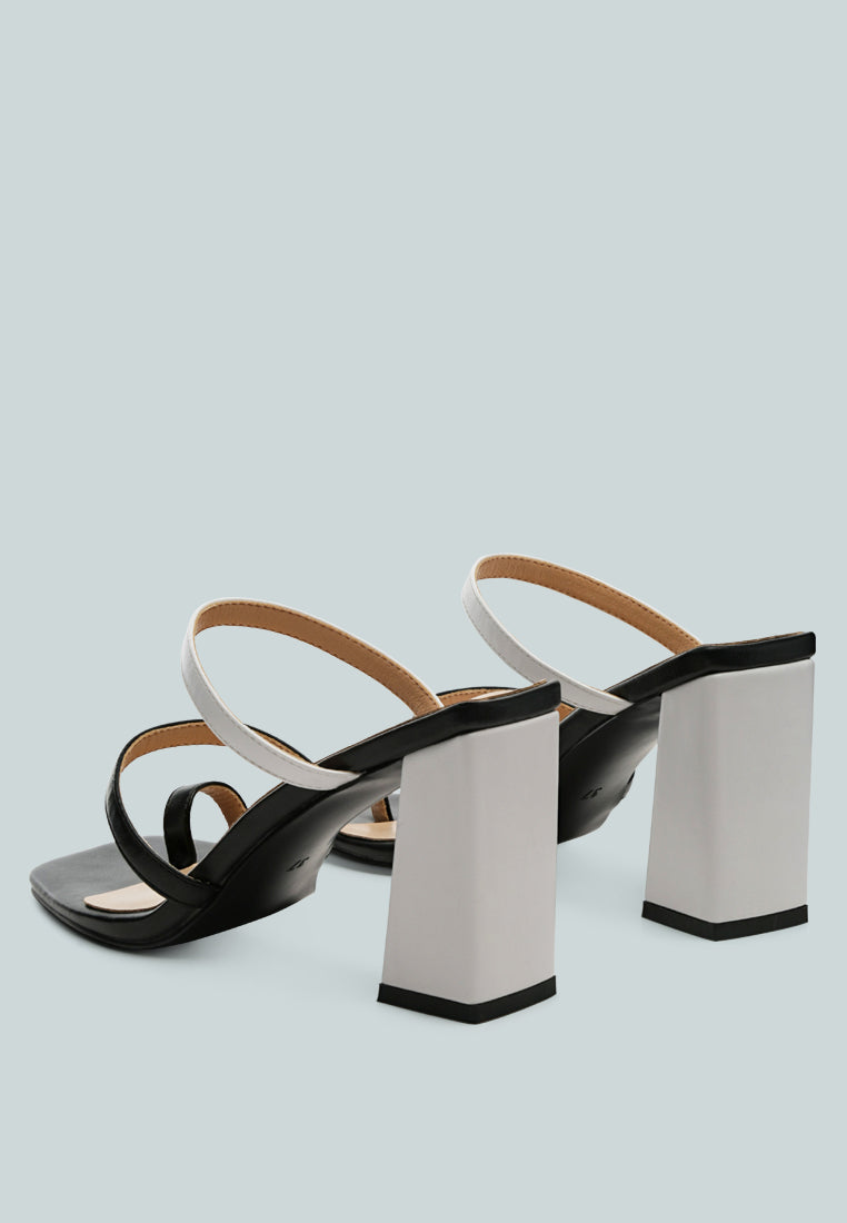 Marve Color Block Heeled Sandals by London Rag