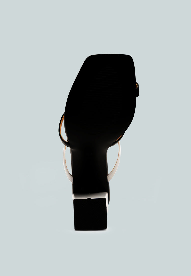 Marve Color Block Heeled Sandals by London Rag