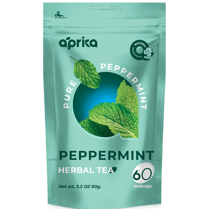 100% Pure Peppermint Herbal Tea, 60 bags by Aprika Life