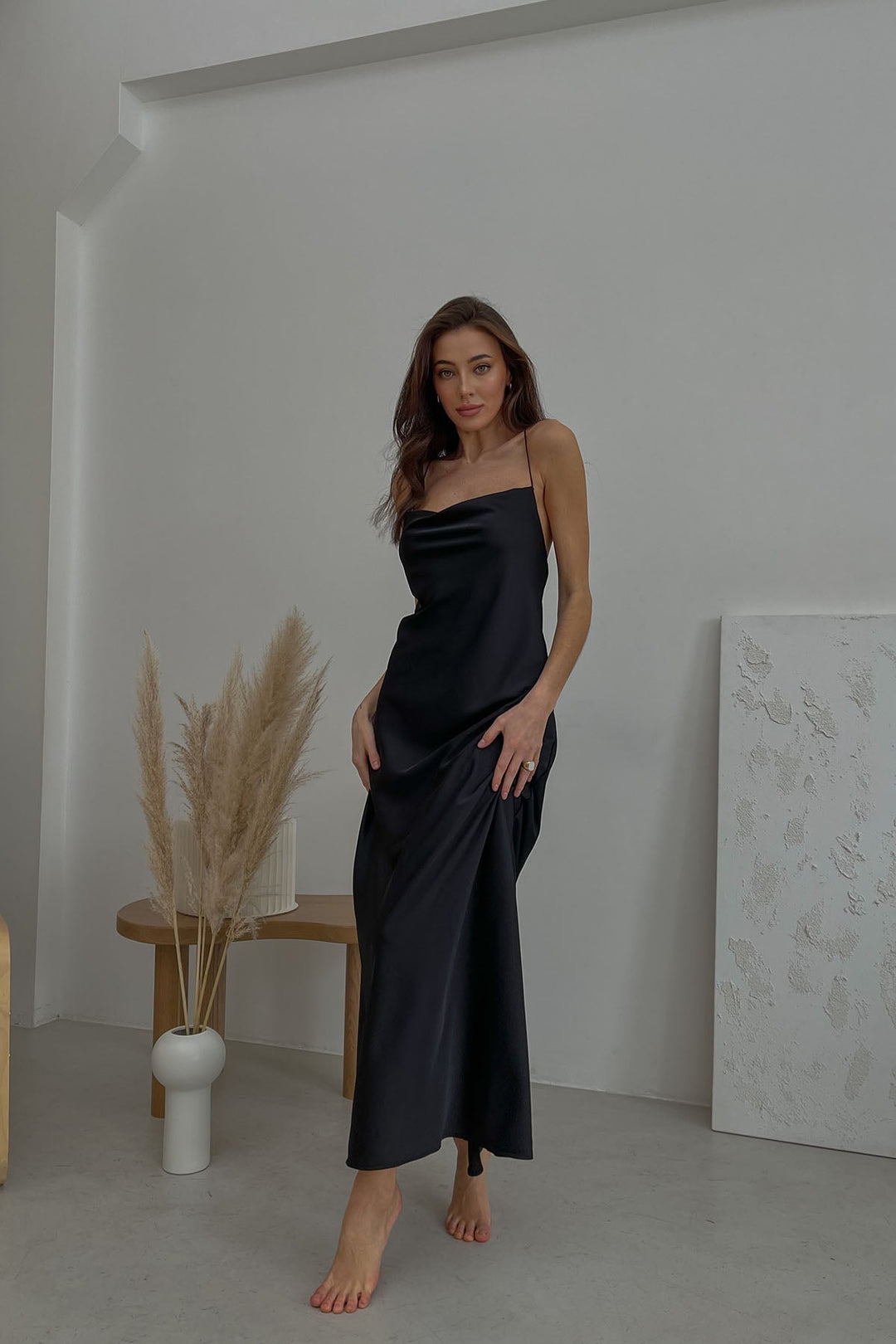 Mirabel Long Slip Dress Maxi Gown by Angie's Showroom