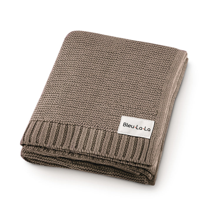 Organic Classic Luxury Knit Baby Swaddle Blanket by Bleu La La