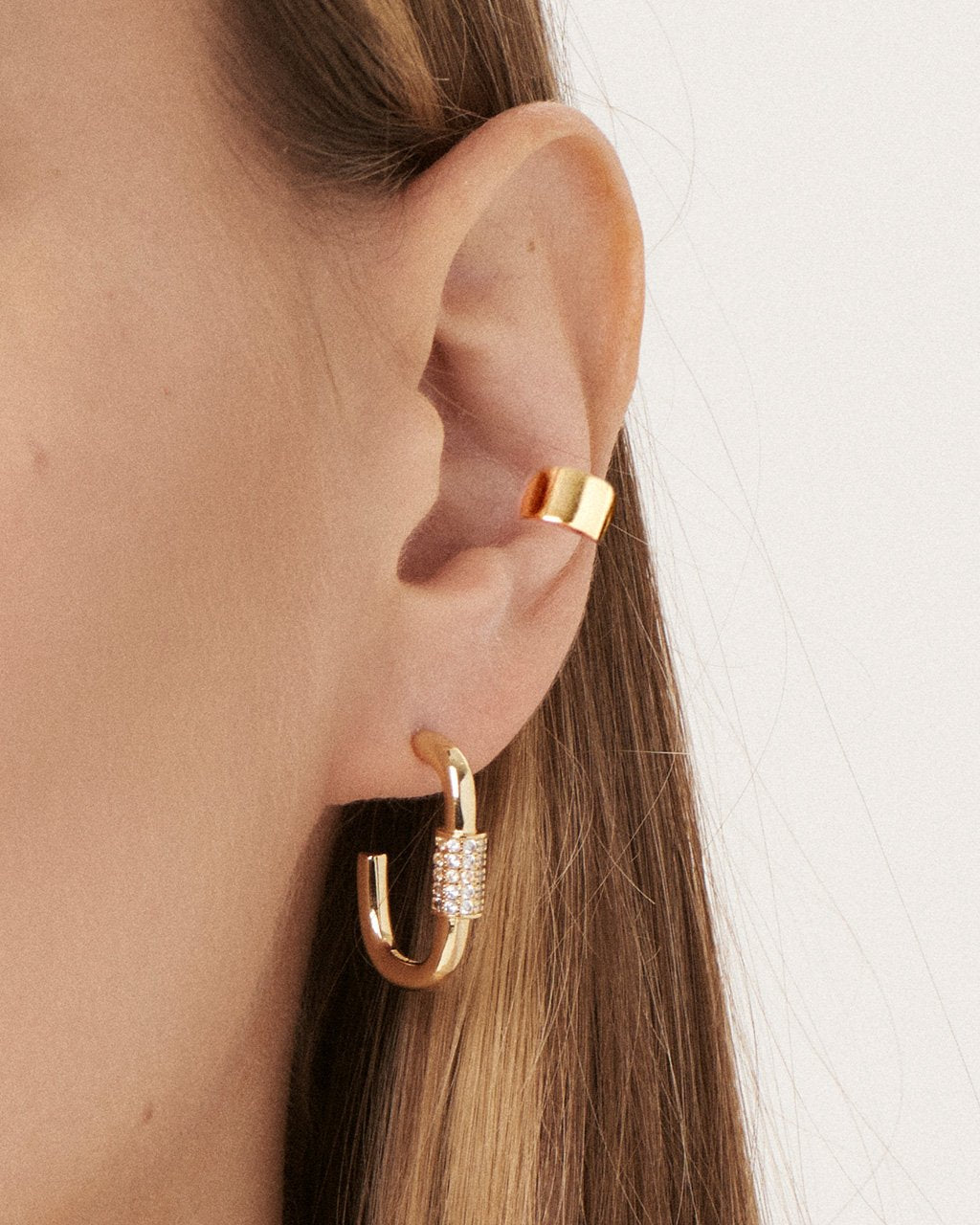 Oval Carabiner Hoops by Sterling Forever