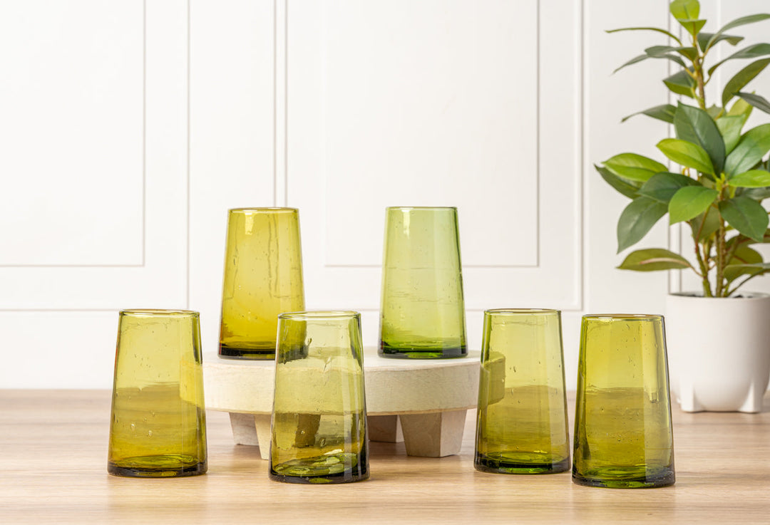 Moroccan Cone Glassware Set of 6 by Verve Culture