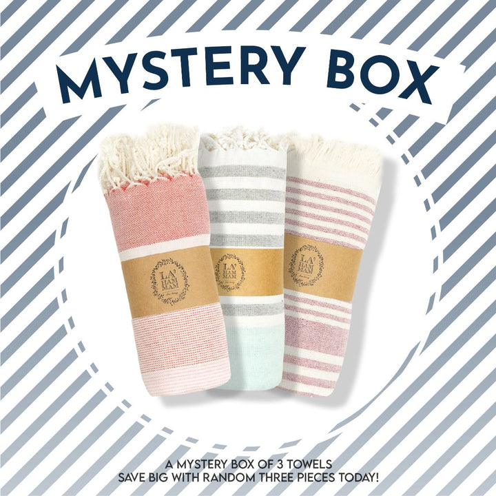 A Mystery Box of 3 Peshtemals, Save BIG with Random three pieces Today! by La'Hammam