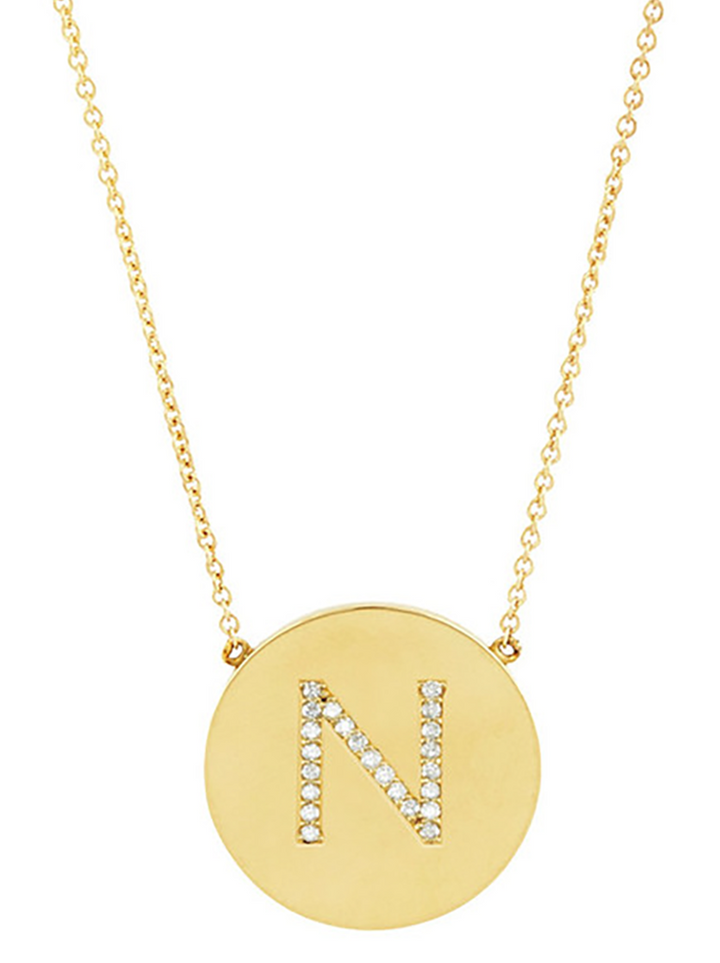 Round Initial Necklace