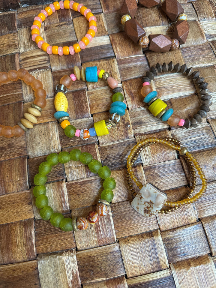 Intricate Stack Bracelet | Brown