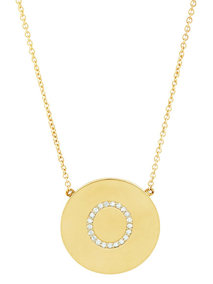 Round Initial Necklace
