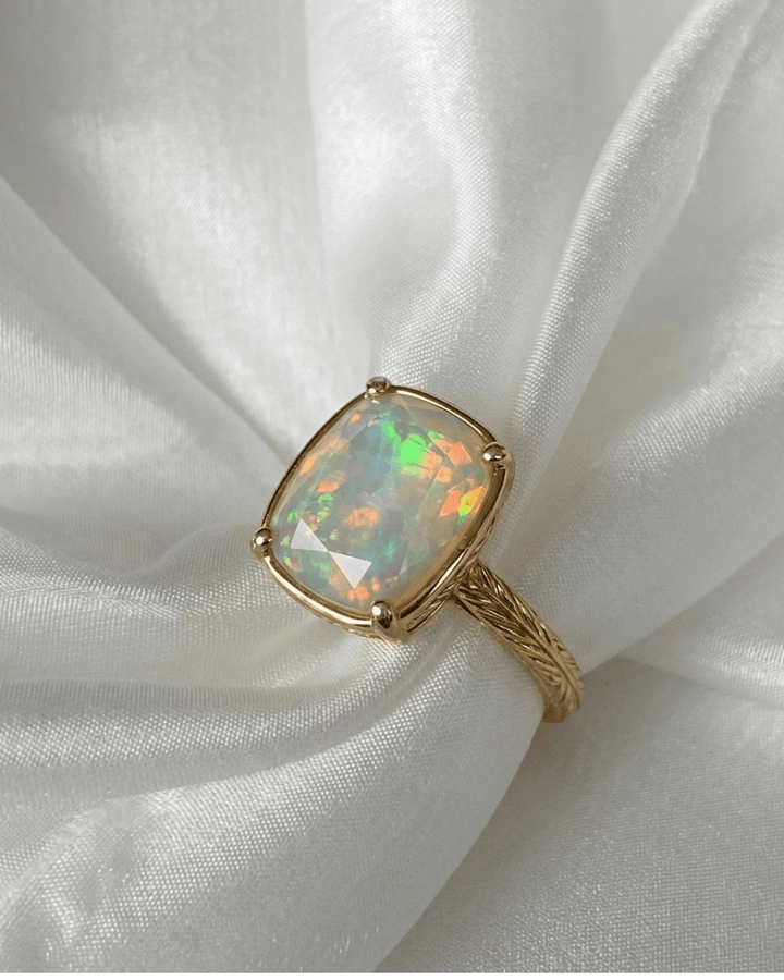 Opal Elongated Cushion Cocktail Ring