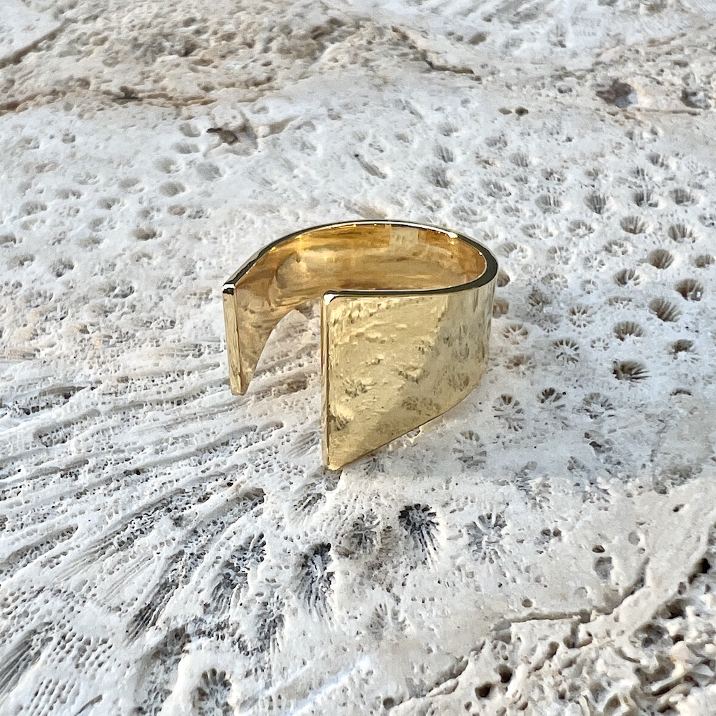 Open Angular Bombshell Ring