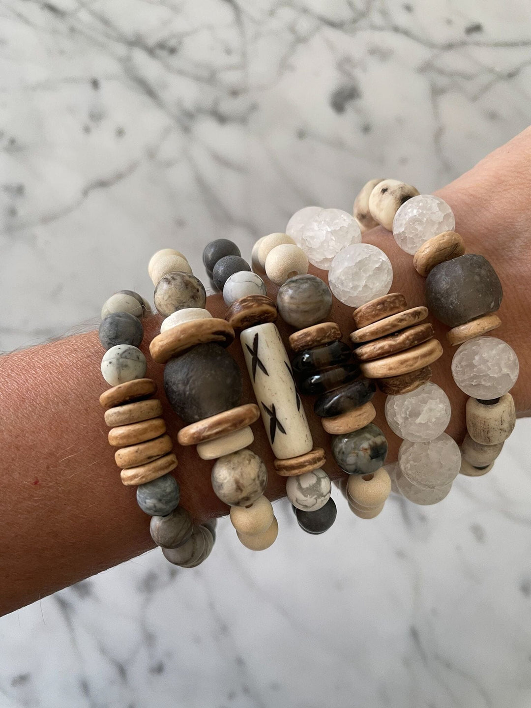 Trio Stack Bracelet Set | Stone